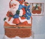 Santa In Chimney (Porcelain)